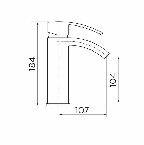 Niagara Pimlico Monobloc Basin Mixer Tap - Modern Bathroom Tap with Chrome Finish 4 Niagara Pimlico Monobloc Basin Mixer Tap - Modern Bathroom Tap with Chrome Finish - Image 2