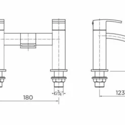 Niagara Pimlico Bath Filler Tap - Elegant Bathroom Taps for Modern Homes -Bathroom Sales Shop 9044 tech