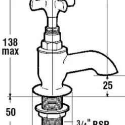 Francis Sequel Traditional Bath Pillar Taps - Elegant & Durable Traditional Style Taps -Bathroom Sales Shop 90575992 Sequel 477032 DIM