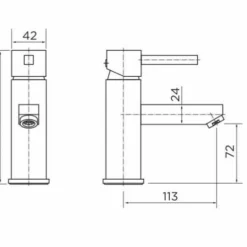 Niagara Finsbury Basin Mixer Tap - Chrome Finish, Modern Design -Bathroom Sales Shop 9066 tech