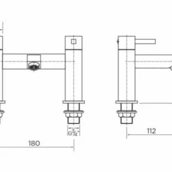 Niagara Finsbury Bath Filler Tap - Modern Chrome Bathroom Tap -Bathroom Sales Shop 9068 tech