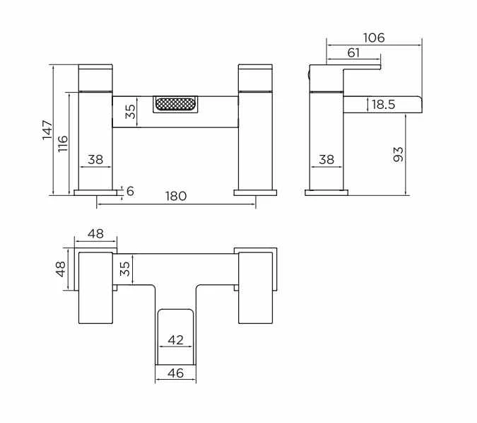 Niagara Soho Chrome Waterfall Bath Filler Tap | Stylish & Modern Design 4 Niagara Soho Chrome Waterfall Bath Filler Tap | Stylish & Modern Design - Image 2