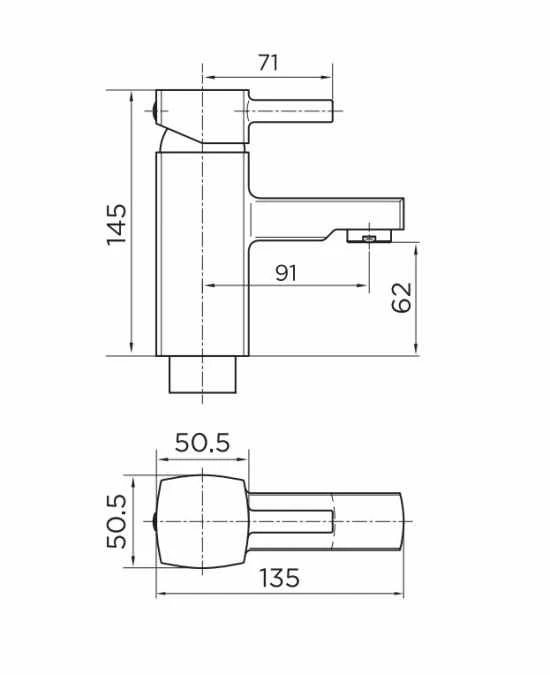 Niagara Holborn Basin Monobloc Mixer Tap with Waste | Modern Bathroom Tap 5 Niagara Holborn Basin Monobloc Mixer Tap with Waste | Modern Bathroom Tap - Image 3