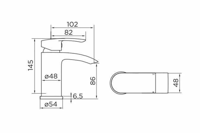 Niagara Portobello Monobloc Basin Mixer Tap - Aquadart | Modern Bathroom Tap 4 Niagara Portobello Monobloc Basin Mixer Tap - Aquadart | Modern Bathroom Tap - Image 2