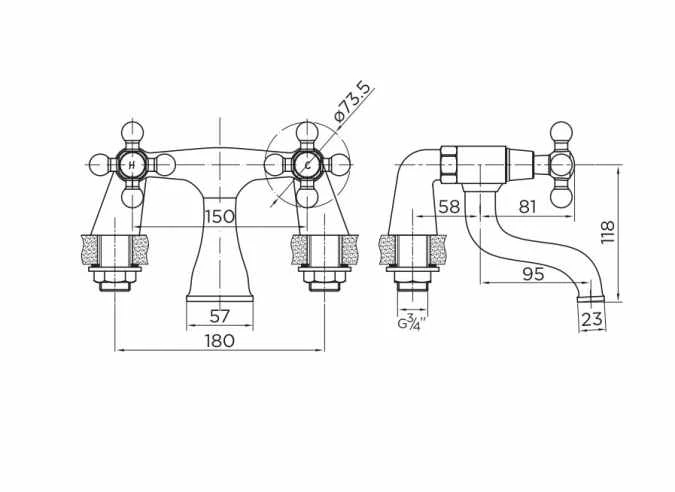 Niagara Kingsbury Traditional Bath Filler Tap - Premium Chrome Finish 4 Niagara Kingsbury Traditional Bath Filler Tap - Premium Chrome Finish - Image 2