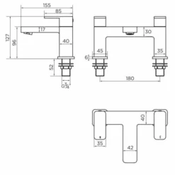 Niagara Hadley Matt Black Bath Filler Tap - Modern Bathroom Taps 5 Niagara Hadley Matt Black Bath Filler Tap - Modern Bathroom Taps -Bathroom Sales Shop 9137BL tech