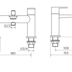 Niagara Albury Brushed Nickel Bath Shower Filler Tap - Stylish & Durable -Bathroom Sales Shop 9142nkl tech