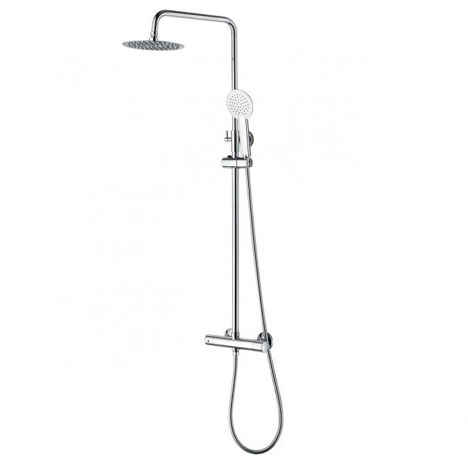 Niagara Equate Round Chrome Thermostatic Dual Head Shower Set - Premium Rigid Riser Shower Kit 4 Niagara Equate Round Chrome Thermostatic Dual Head Shower Set - Premium Rigid Riser Shower Kit - Image 2