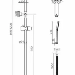 Ripley Round Thermostatic Dual Head Shower Set - Chrome - Signature | High-Performance Showering 5 Ripley Round Thermostatic Dual Head Shower Set - Chrome - Signature | High-Performance Showering -Bathroom Sales Shop 9301BL TECH 2
