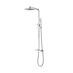 Niagara Observa Chrome Square Twin Shower Head Set | Rigid Riser Shower Kit -Bathroom Sales Shop 9302 niagara