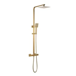 Niagara Observa Brass Square Twin Shower Head Set - Luxury Rigid Riser Shower Kit -Bathroom Sales Shop 9302brs