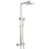 Niagara Observa Nickel Square Twin Shower Head Set - Premium Rigid Riser Shower Kit -Bathroom Sales Shop 9302nkl 1