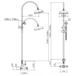 Niagara Arlington Traditional Chrome Dual Head Shower | High-Quality Shower Valve -Bathroom Sales Shop 9303 spec