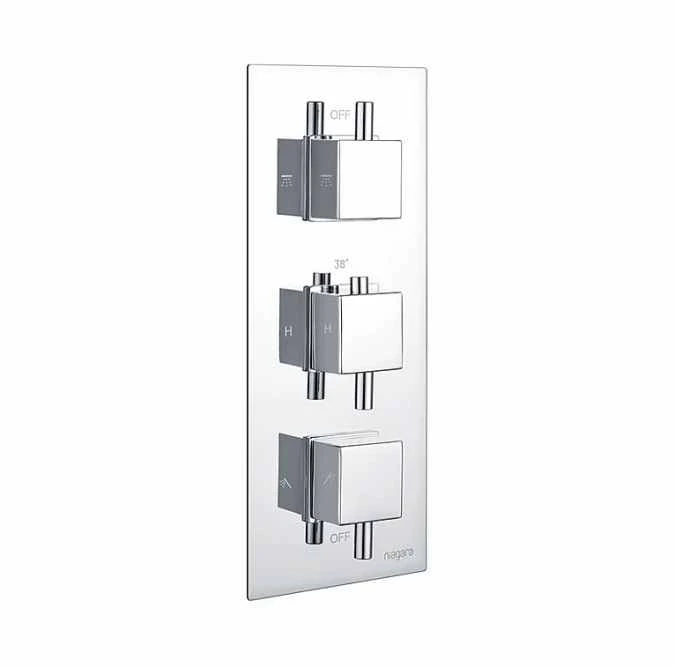 Niagara Observa Chrome Triple Concealed Shower Valve - Two Outlets | Premium Showering Solution 3 Niagara Observa Chrome Triple Concealed Shower Valve - Two Outlets | Premium Showering Solution