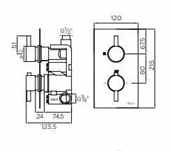 Niagara Equate Chrome Twin Concealed Shower Valve - Single Outlet | High-Quality Shower Valve -Bathroom Sales Shop 9312 tech 1