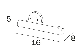 Inda Touch Toilet Roll Holder - A46250CR | Modern Bathroom Accessory 5 Inda Touch Toilet Roll Holder - A46250CR | Modern Bathroom Accessory - Image 3
