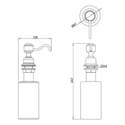 Burlington Traditional White & Chrome Liquid Soap Dispenser A48 - Elegant Bathroom Accessory 7 Burlington Traditional White & Chrome Liquid Soap Dispenser A48 - Elegant Bathroom Accessory -Bathroom Sales Shop A48 CHR LD