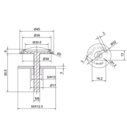 Burlington Tap Hole Stopper A49 CHR - Traditional Style Tap Accessory -Bathroom Sales Shop A49 CHR LD
