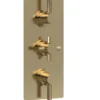 Tec Pura Plus Brushed Brass Concealed Thermostatic Triple Shower Valve with Diverter - Hudson Reed A8023 | Premium Shower Valve -Bathroom Sales Shop A8023 trip valve