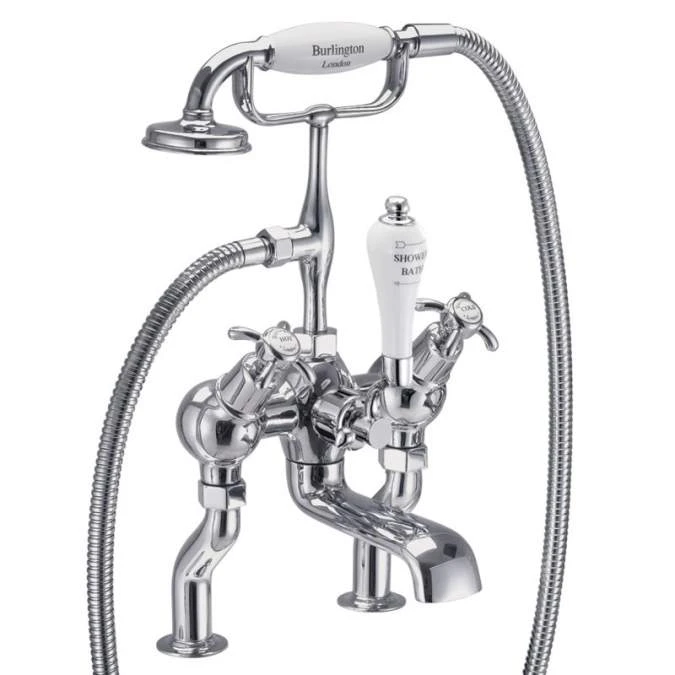 Burlington Anglesey Deck Mounted Angled Bath Shower Mixer Tap - AN19 | Traditional Style 3 Burlington Anglesey Deck Mounted Angled Bath Shower Mixer Tap - AN19 | Traditional Style