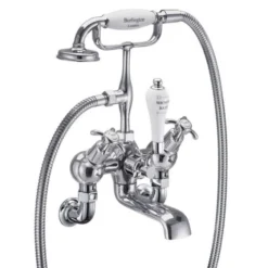Burlington Anglesey Wall Mounted Angled Bath Shower Mixer Tap - AN21 | Traditional Style | Chrome Finish
