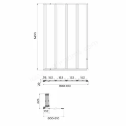 Aquadart Venturi 6 4 Fold Bath Shower Screen with Swiftseal - 1400 x 800mm - Right Hand - Premium Folding Shower Screen 11 Aquadart Venturi 6 4 Fold Bath Shower Screen with Swiftseal - 1400 x 800mm - Right Hand - Premium Folding Shower Screen -Bathroom Sales Shop AQ9358S tech
