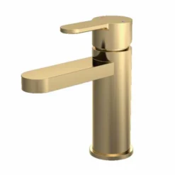 Nuie Arvan Mono Basin Mixer Tap - Brushed Brass | Modern Bathroom Taps -Bathroom Sales Shop ARV805 brass