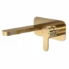 Nuie Arvan Wall Mounted Basin Mixer Tap - Brushed Brass | Modern Bathroom Taps -Bathroom Sales Shop ARV828 brass