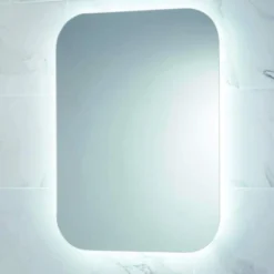 Aurora Back-lit LED Bathroom Mirror with Shaver Socket - 600 x 800mm - Modern Bathroom Accessory