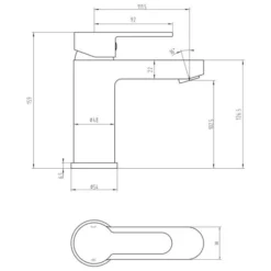 Abacot Mono Basin Mixer with Click Clack - Modern Chrome Tap for Bathroom or Kitchen -Bathroom Sales Shop Abacot basin mixer tech