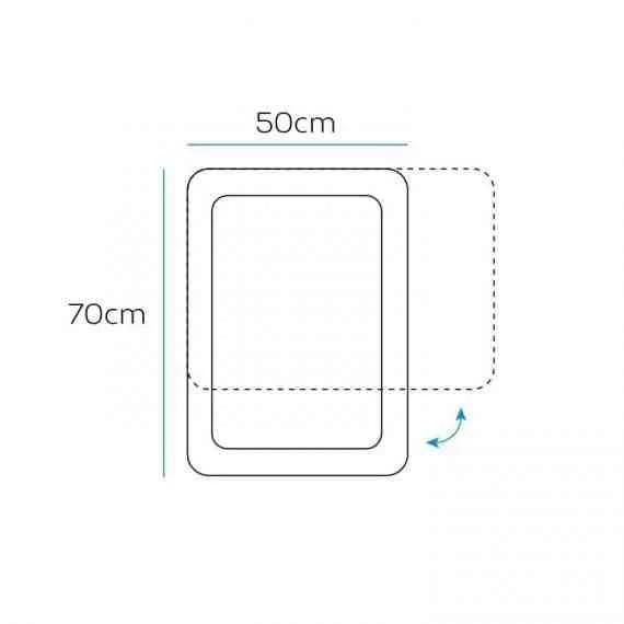 HIB Georgia 50 Decorative Bathroom Mirror - 500mm, Modern Design, Easy Installation 8 HIB Georgia 50 Decorative Bathroom Mirror - 500mm, Modern Design, Easy Installation - Image 6