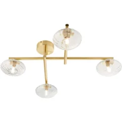 Allier Ceiling Light in Brushed Brass | Modern Bathroom Lighting Fixture