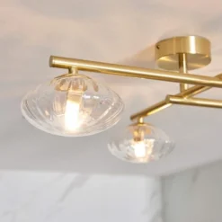 Allier Ceiling Light in Brushed Brass | Modern Bathroom Lighting Fixture -Bathroom Sales Shop Allier Ceiling Light Lifestyle