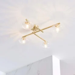 Allier Ceiling Light in Brushed Brass | Modern Bathroom Lighting Fixture -Bathroom Sales Shop Allier Ceiling Light Lifestyle5