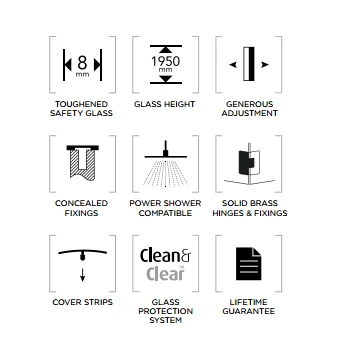 Aquadart Inline 1200 X 900mm 2-Sided Hinge Door Shower Enclosure with Side Panel - Modern & Durable 4 Aquadart Inline 1200 X 900mm 2-Sided Hinge Door Shower Enclosure with Side Panel - Modern & Durable - Image 2