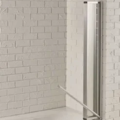 Aquadart Venturi 6 4 Fold Bath Shower Screen with Swiftseal - 1400 x 800mm - Right Hand - Premium Folding Shower Screen 9 Aquadart Venturi 6 4 Fold Bath Shower Screen with Swiftseal - 1400 x 800mm - Right Hand - Premium Folding Shower Screen -Bathroom Sales Shop Aquadart V6 Swiftseal Folded back with arm