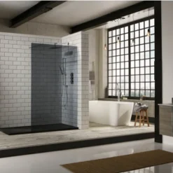 Bathroom Sales Shop -Bathroom Sales Shop Aquaglass 10mm Smoked Glass Walk in Shower Enclosure 4 4