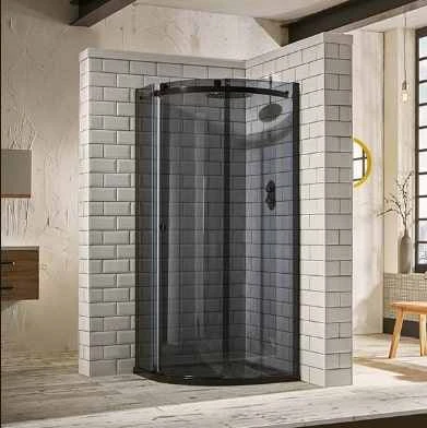 Aquaglass+ Sphere 900x900mm Black Glass Quadrant Shower Enclosure - Modern One Door Design 3 Aquaglass+ Sphere 900x900mm Black Glass Quadrant Shower Enclosure - Modern One Door Design