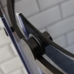 Aquaglass+ Sphere 900x900mm Black Glass Quadrant Shower Enclosure - Modern One Door Design 12 Aquaglass+ Sphere 900x900mm Black Glass Quadrant Shower Enclosure - Modern One Door Design -Bathroom Sales Shop Aquaglass Sphere Tinted 1 Door Offset Quad Image 2 1