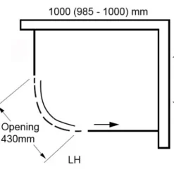 Aquaglass+ Sphere 1000 x 800mm Left Hand One Door Tinted Glass Offset Quadrant Shower Enclosure -Bathroom Sales Shop Aquaglass Sphere Tinted 1 Door Offset Quad LH 1000 x 800mm FO1574
