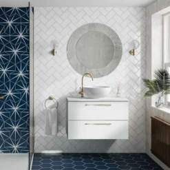 HiB Arte Round Bathroom Mirror 600mm - Stylish & Functional Bathroom Accessory -Bathroom Sales Shop Arte Lifestyle 2