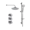 Round Shower Pack 4 - Allier Dual Outlet Shower Valve & Riser Rail with Rainfall Shower | Concealed Shower Valves -Bathroom Sales Shop Astro Shower Pack 4 Shower Arm Product