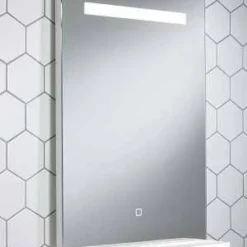 AYR 500 X 700mm Bluetooth Bathroom Mirror with Illuminated Shelf | Highlife Bathrooms