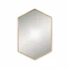 Docklands 500 X 750 Brushed Brass Hexagonal Framed Mirror - Premium Bathroom Accessory | Origins Living 2 Docklands 500 X 750 Brushed Brass Hexagonal Framed Mirror - Premium Bathroom Accessory | Origins Living -Bathroom Sales Shop B375509 docklands hexagonal mirror brushed brass frame
