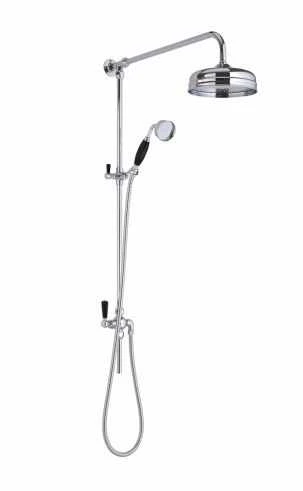 Bayswater Traditional Grand Rigid Riser Shower Kit - Black & Chrome | High-Quality Shower Valves 3 Bayswater Traditional Grand Rigid Riser Shower Kit - Black & Chrome | High-Quality Shower Valves