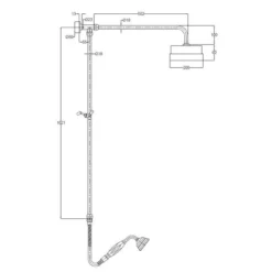 Bayswater Luxury Traditional Rigid Riser Kit for Showers | High-Quality Shower Valve Accessory -Bathroom Sales Shop BAYS209 TECH