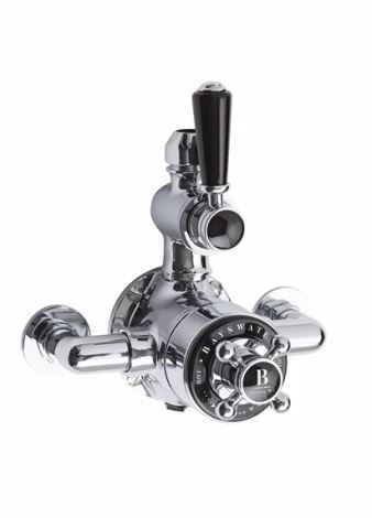 Bayswater Traditional Grand Rigid Riser Shower Kit - Black & Chrome | High-Quality Shower Valves 5 Bayswater Traditional Grand Rigid Riser Shower Kit - Black & Chrome | High-Quality Shower Valves - Image 3