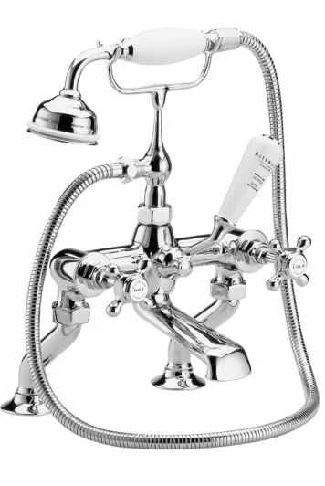 Bayswater Hex Bath Shower Mixer - White/Chrome | Traditional Taps 3 Bayswater Hex Bath Shower Mixer - White/Chrome | Traditional Taps