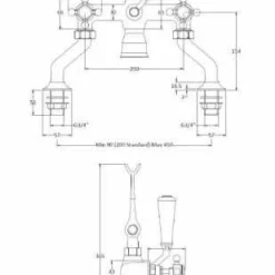 Bayswater Hex Bath Shower Mixer - White/Chrome | Traditional Taps 5 Bayswater Hex Bath Shower Mixer - White/Chrome | Traditional Taps -Bathroom Sales Shop BAYT144 TECH