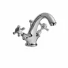 Bayswater Monobloc Hex Basin Mixer Tap - Black/Chrome | Traditional Style Taps -Bathroom Sales Shop BAYT145